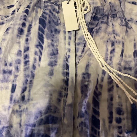 RAJ NWT Blue /Purple/White Women’s 100% Cotton Boho V-neck Dress Size Medium - Picture 6 of 9